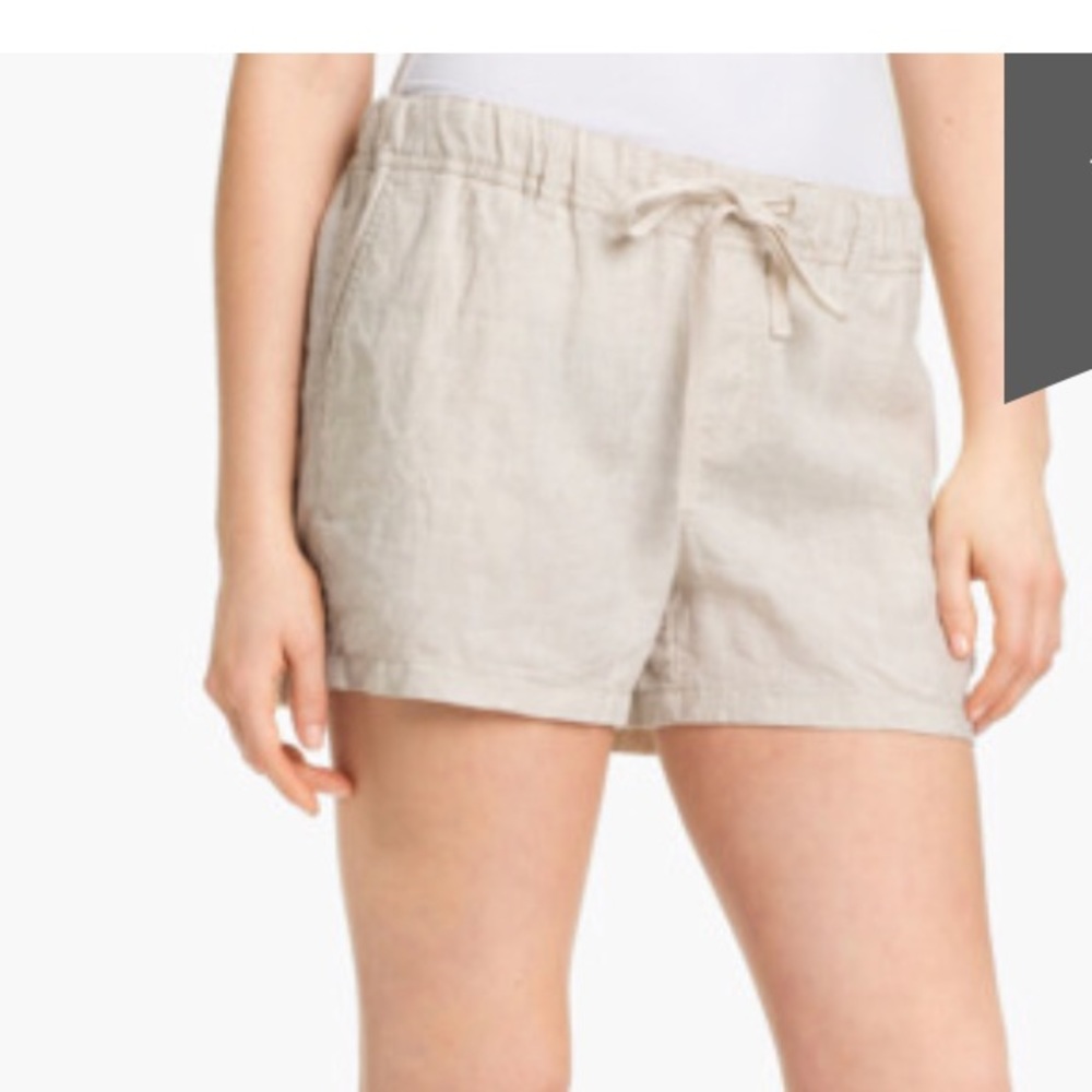 Caslon Linen Shorts Khaki
